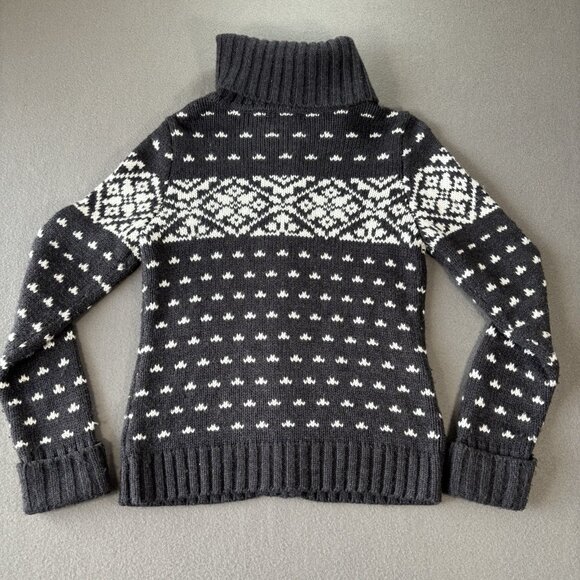 Alexandra Bartlett Womens M Full Zip Cardigan Sweater Nordic Fair Isle Cozy Knit - Picture 10 of 12